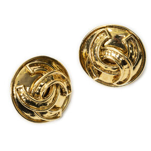 Chanel Small CC Round Clip On Earrings